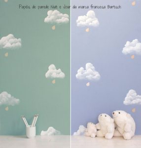 Papel pintado nubes niños